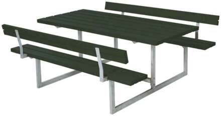 Picknicktafel vuren geimpregneerd - Basic - groen 2 rugleuningen - 184 x 177 x 75 cm