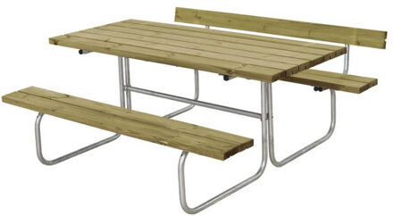 Picknicktafel vuren geimpregneerd - Classic - 1 rugleuning - 166 x 177 x 73 cm Bruin