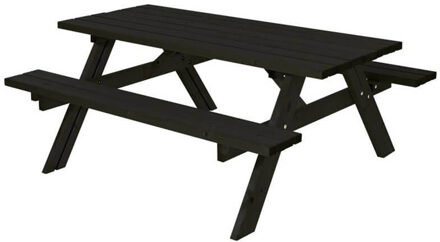 Picknicktafel vuren geimpregneerd - Opklapbare zitting zwart - 155 x 177 x 71 cm