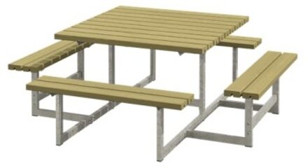 Picknicktafel vuren geimpregneerd - Picknick vierkant 200 x 200 x 73 cm Bruin