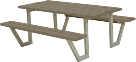 Picknicktafel vuren geimpregneerd - Wega - 161 x 177 x 73 cm Bruin