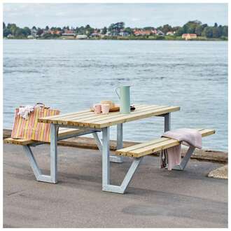 Picknicktafel vuren geimpregneerd | Wega 161 x 177 x 73 cm Bruin