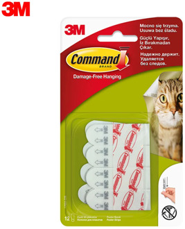 Picture Hangers 3M 17024 Home Improvement Hardware Fasteners binding clamp clamping bracing fastening fastener fixation hooks hook Poster strips white 12 PCs sellotape tape adhesive tape duct tape sticky adhesive tape