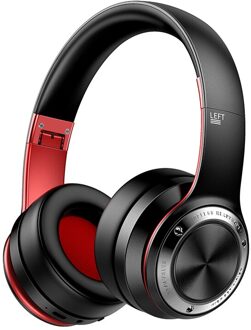 Picun B21 Bluetooth Headset Hoge Geluidskwaliteit Touch Control Draadloze Muziek Hoofdtelefoon Ondersteunt Tf Card zwart rood