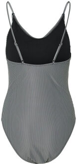 Pieces Dames badpak pcbaomi ronde hals zwart/wit gestreept - maat S