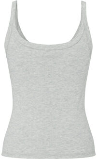 Pieces Dames hemd pcmay top met bandjes effen Grijs - XL