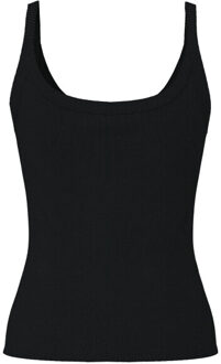 Pieces Dames hemd pcmay top met bandjes effen Zwart - S