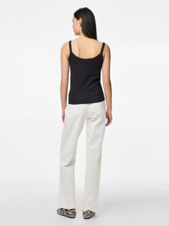 Pieces Dames hemd pcmay top met bandjes effen Zwart - XL