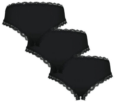 Pieces Dames hipster pcnola 3-pack - maat XL Zwart