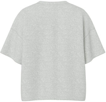 Pieces Dames t-shirt pcchilli sweatshirt ronde hals effen Grijs - L