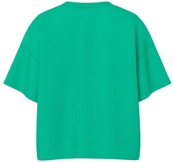 Pieces Dames t-shirt pcchilli sweatshirt ronde hals effen Groen - XL
