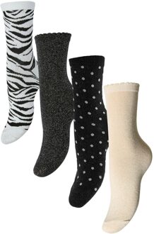 Pieces Ebby Glitter Long Sokken Dames (4-pack) - 38-42