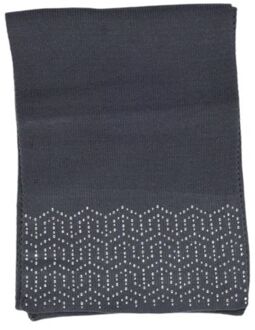 Pieces Gebreide Sjaal met Geometrische Details Grijs - One Size