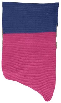 Pieces Multikleurige Geribbelde Breisjaal Paars