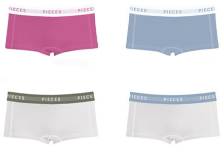 Pieces Pclogo lady 4 pack solid noos bc Blauw