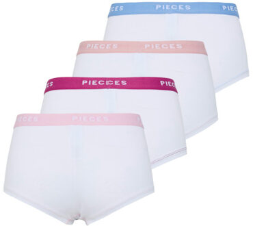 Pieces Pclogo lady 4 pack solid noos bc - maat XL Wit