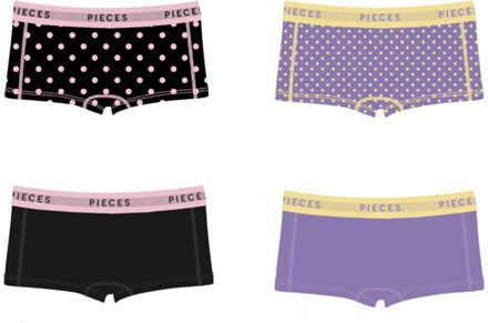 Pieces Pclogo lady dot 4 pack bc Zwart - XS