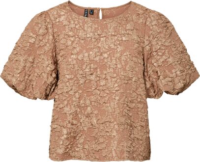 Pieces T-shirt GRETCHEN bruin - M;XS;S;XL