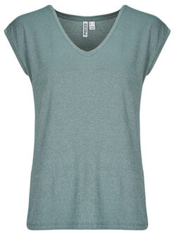 Pieces T-shirt Korte Mouw Pieces PCBILLO TEE LUREX STRIPES" Blauw - S, M, L, XS