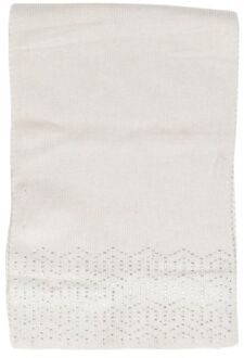 Pieces Witte Gebreide Sjaal met Textuurpatroon Lichtgrijs - One Size