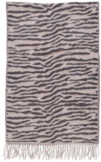 Pieces Zebra Print Sjaal Lichtgrijs
