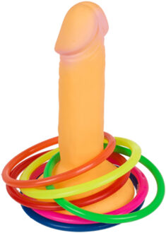 Piemel Ringwerpen incl. 6x ringen - kunststof - vrijgezellenfeest