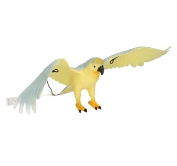 Piep speelgoed blauw witte papegaai 33 cm