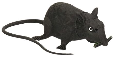 Piepende enge rat 13 cm - Nep rat - Halloween/horror thema decoratie