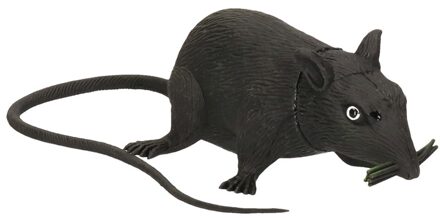Piepende horror decoratie rat - 13 cm - griezelige Halloween beestjes