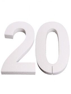 Piepschuim 20 cijfer 25 cm