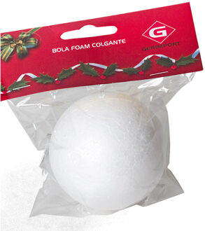 Piepschuim bal/bol - D15 cm - wit - DIY hobby/decoratie