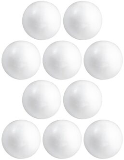 Piepschuim bollen/ballen - 10x st - D3 cm - wit - styropor - hobby figuren