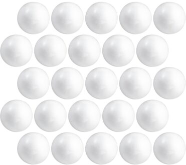 Piepschuim bollen/ballen - 25x - D7 cm - wit - styropor - hobby figuren