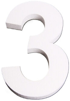 Piepschuim cijfer 3 jaar - H25 cm - hobby/knutselmateriaal - DIY - Knutselen - Cijfers zelf maken