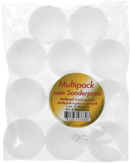 Piepschuim hobby knutselen vormen/figuren zak van 11x stuks ronde ballen/bollen van 7 cm