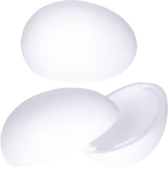 Piepschuim hobby vorm - 2x - ei - 20 cm - DIY knutsel figuren - paasei Wit