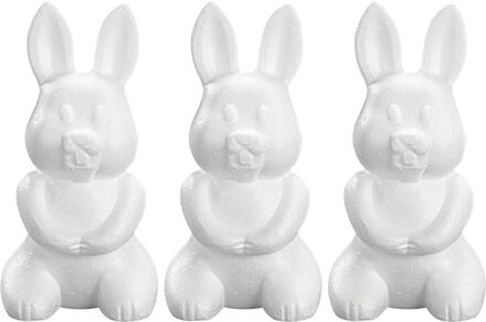Piepschuim hobby vorm - 3x - haas/konijn - 24 cm - DIY knutsel figuren