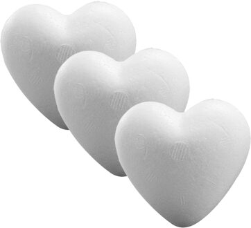 Piepschuim hobby vorm - 3x - hart - 15 cm - DIY knutsel figuren