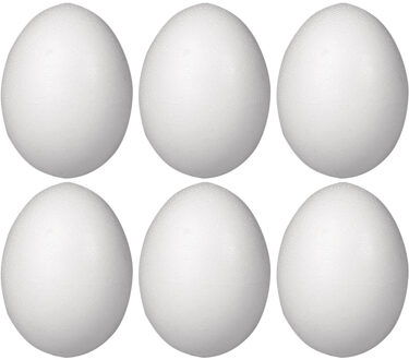Piepschuim hobby vorm - 6x - ei - 12 cm - DIY knutsel figuren - paasei