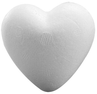 Piepschuim hobby vorm - hart - 15 cm - DIY knutsel figuren Wit