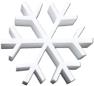 Piepschuim ijskristal/sneeuwvlok vorm - wit - 20 x 5 cm - hobby/knutselmateriaal