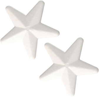 Piepschuim kerst ster - 2x - 20 cm - hobby knutselen - vormen - figuren