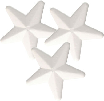 Piepschuim kerst ster - 3x - 20 cm - hobby knutselen - vormen - figuren