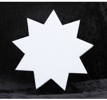 Piepschuim vorm 9-punts ster 10 cm Wit