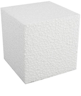 Piepschuim vorm - kubus/vierkant - wit - 10 x 10 x 10 cm