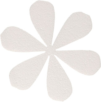 Piepschuim vormen bloemen - 15 x 1 cm - Hobby knutselen - zelf decoreren Wit