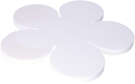Piepschuim vormen bloemen - 40 x 2 cm - Hobby knutselen - zelf decoreren Wit