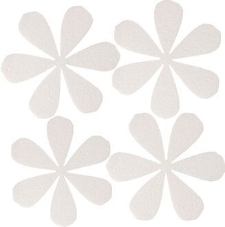 Piepschuim vormen bloemen - 4x stuks - 15 x 1 cm - Hobby knutselen - zelf decoreren