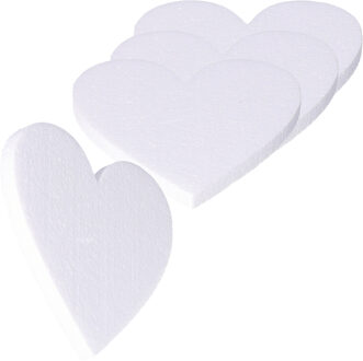 Piepschuim vormen/figuren hartje - 3x - Dia 25 - hobby en knutselen artikelen - wit - bruiloft