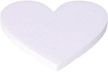 Piepschuim vormen/figuren hartje - Dia 20 - hobby en knutselen artikelen - wit - bruiloft